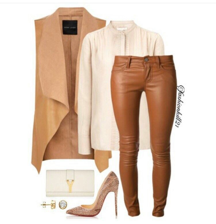Awesome tan and cream outfit - Loving this look. | Summer Outfit Ideas 2020: Outfit Ideas,  summer outfits  