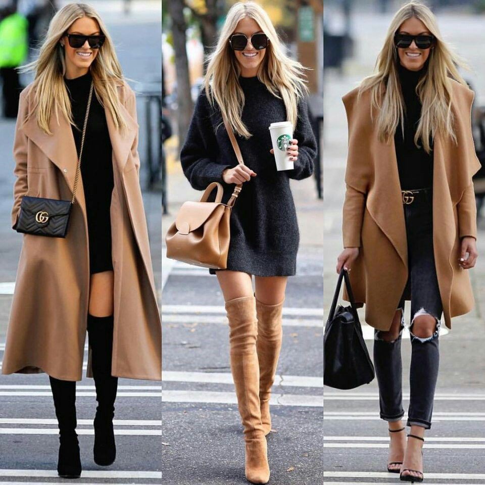 Winter looks for womens, winter clothing, street fashion, fur clothing, casual wear: winter outfits,  Fur clothing,  Boot Outfits,  Street Style  