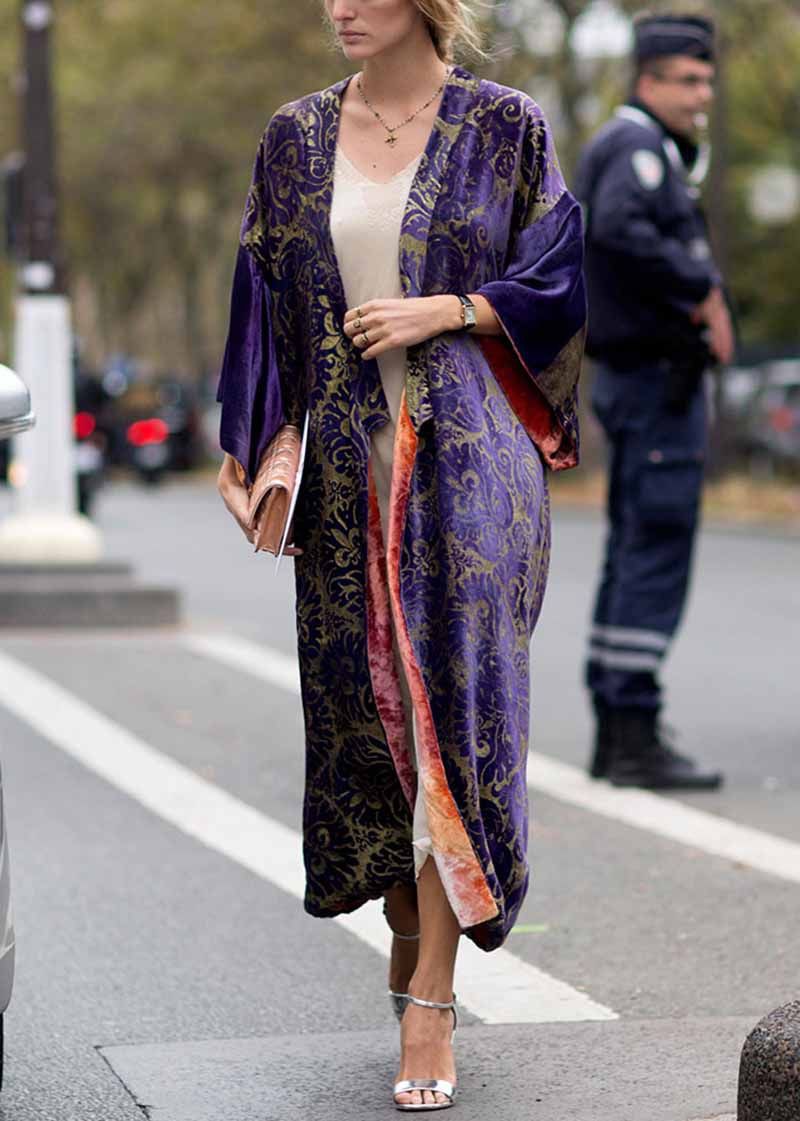 purple dresses ideas with dress, cute and sexy Hairstyle, Outerwear: Kimono Outfit Ideas,  Haute couture,  Purple Dress  