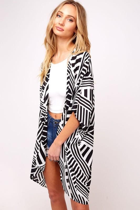 Mono Aztec Print With White Top: summer outfits  