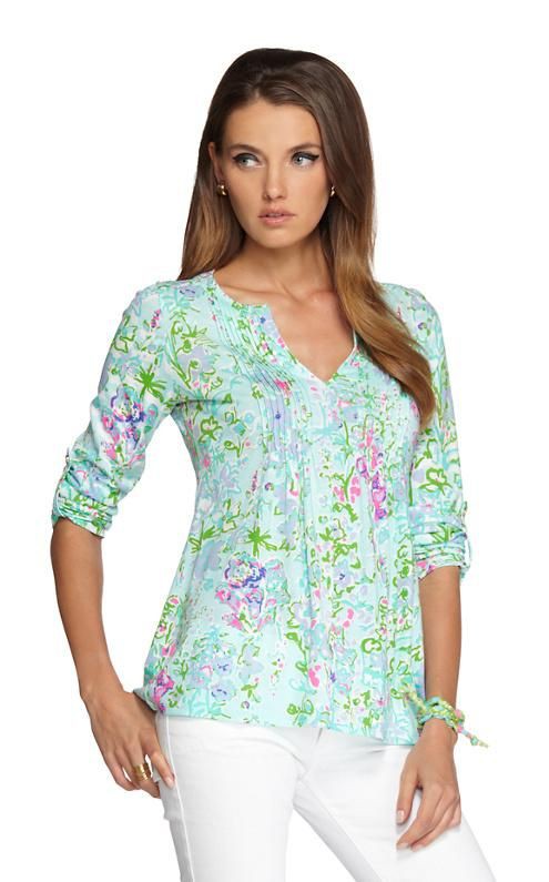 Aqua colour dress with blouse, shirt, top: summer outfits,  T-Shirt Outfit,  Lilly Pulitzer  
