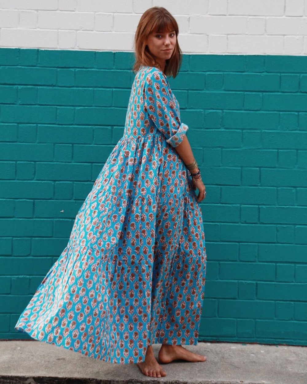 Turquoise and aqua classy outfit with dress day dress, skirt | Fashion