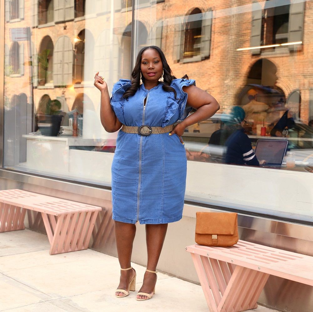 denim dress ashley stewart Big sale ...