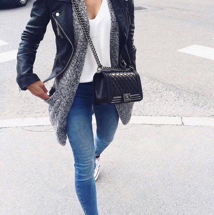 Cobalt blue and black colour outfit, you must try with leggings, jacket, blazer: Jeans Outfit,  Cobalt blue,  Street Style,  Cobalt Blue And Black Outfit  