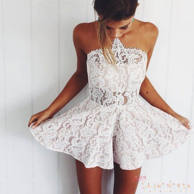 Colour outfit, you must try sexy lace outfits, strapless dress ...