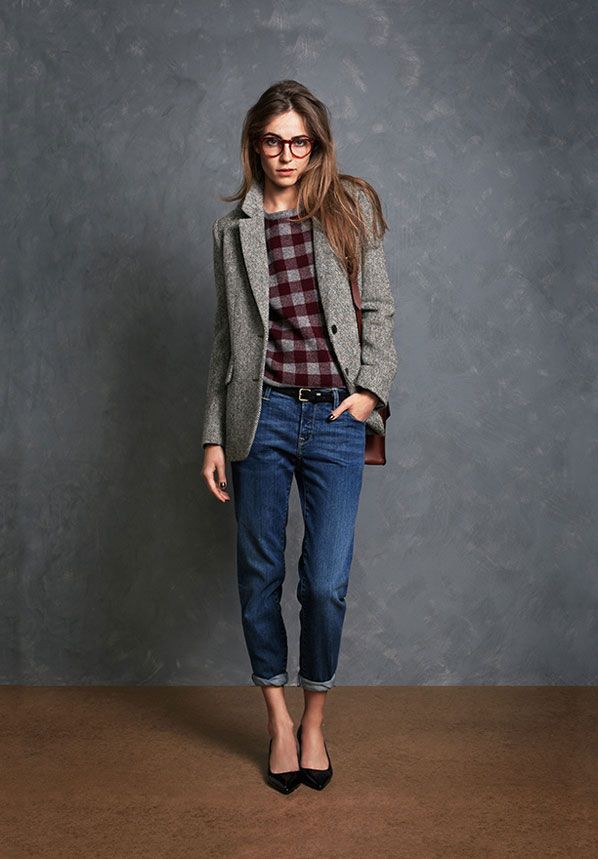 Outfit ideas feminine tomboy style, business casual, street fashion, fashion model, casual wear: Business casual,  fashion model,  Street Style,  Plaid Outfits  