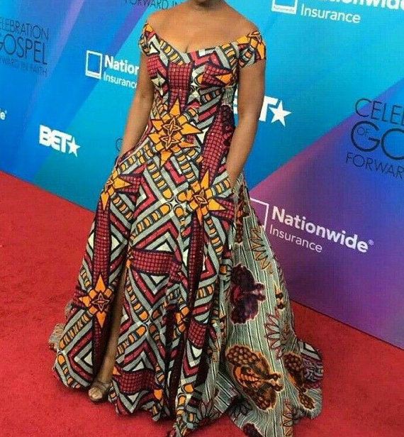 Clothing ideas india arie married african wax prints, contemporary soul: Fashion photography,  Red Carpet Dresses,  fashion model,  Maxi dress,  Formal wear,  Roora Dresses,  African Wax Prints  