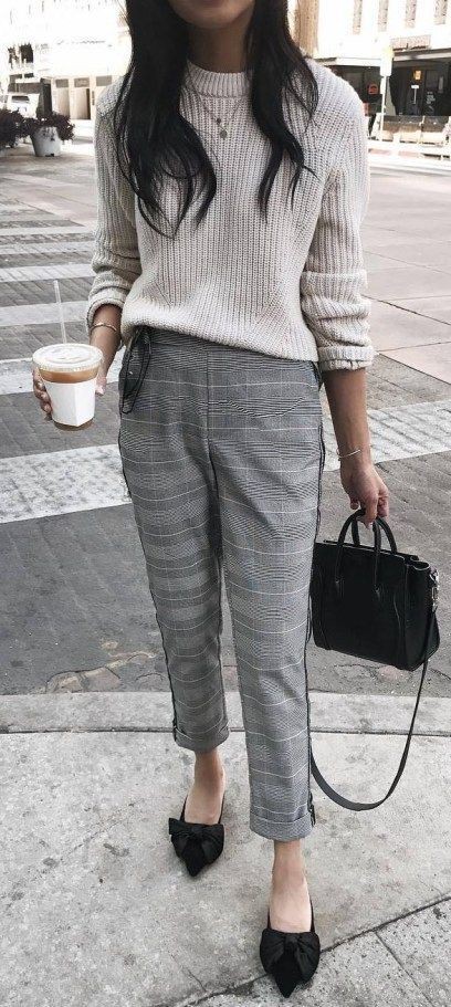 Sporty Plaid Cuffed Pants