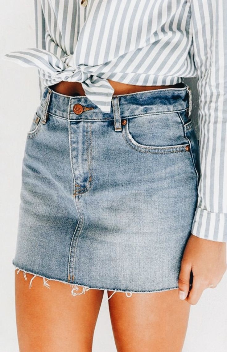 Jean skirt outfits summer, casual wear, denim skirt, jean short: Denim skirt  