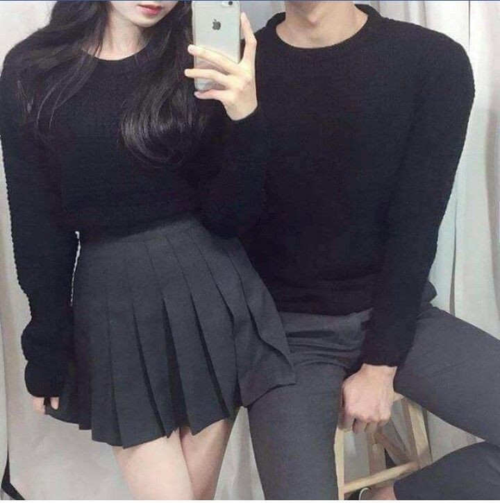 Black colour outfit ideas 2020 with: Black Outfit,  Matching Couple Outfits  