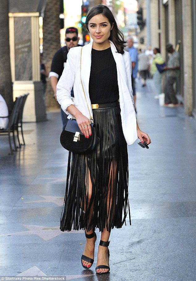 Outfit olivia culpo fringe yves saint laurent, miss universe 2012: Beauty Pageant,  fashion model,  Olivia Culpo,  Street Style,  Miss Universe 2012,  Yves Saint Laurent,  Fringe Skirts  