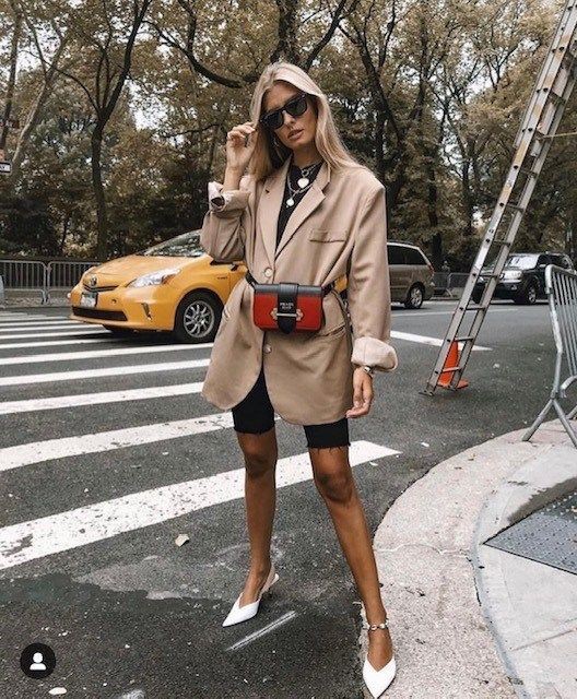 Colour outfit, you must try biker short look high heeled shoe, bermuda shorts: Bermuda shorts,  Trench coat,  Cycling shorts,  Street Style,  Orange And Yellow Outfit,  High Heeled Shoe,  Blazers And Shorts Outfit,  Biker Short  