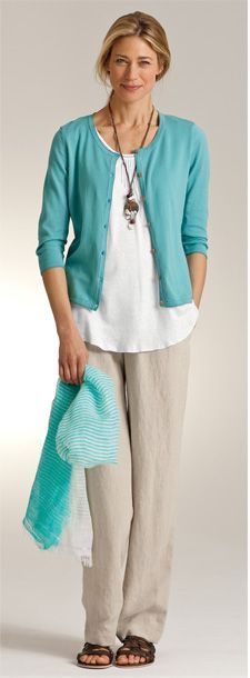 What Shoes To Wear With Linen Pants | Turquoise and teal colour outfit with trousers, jacket, shirt: Linen Pants,  Turquoise And Teal Outfit,  Linen Trousers  