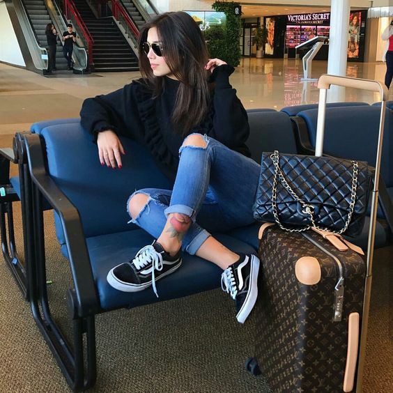 Moda outfit para viajar, casual wear: Airport Outfit Ideas  