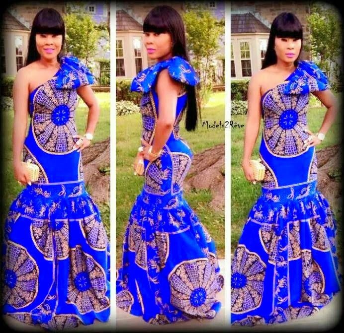 Outfit ideas ankara wedding dress 2015 african wax prints, wedding dress: Wedding dress,  Evening gown,  Maxi dress,  Cobalt blue,  Electric blue,  Roora Dresses,  Electric Blue And Cobalt Blue Outfit,  African Wax Prints  