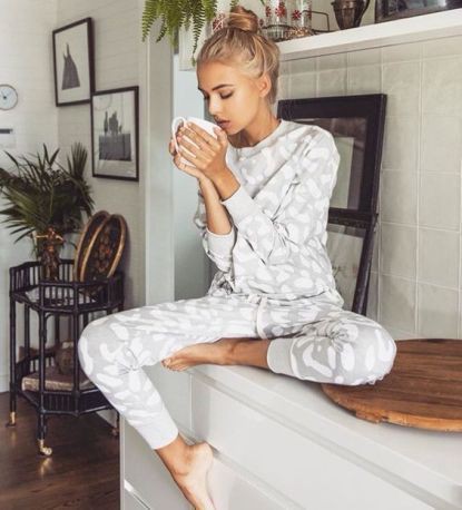 White colour dress with sportswear, tracksuit, nightwear: White Outfit,  Quarantine Outfits 2020  