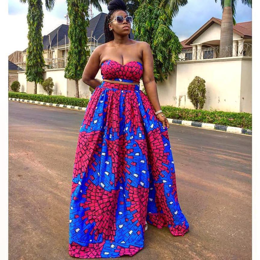 Beautiful Nigerian Dress Suggestion For Black Girls: African fashion,  African Clothing,  Ankara Outfits,  Ankara Dresses,  African Dresses,  Ankara Inspirations,  Printed Dress  