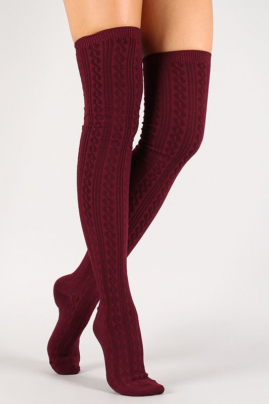 Red thigh high socks thigh high boots, leg warmer: Hot Girls,  Knee highs,  Leg Warmer,  Maroon And Red Outfit,  Thigh High Socks,  High Boots  