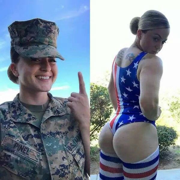 Colour combination with uniform: Military camouflage,  Military uniform,  Big Butt Girls  