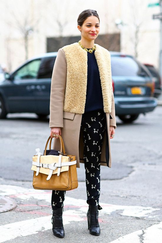 Reed krakoff street style, street fashion, fashion blog, polo neck: Polo neck,  fashion blogger,  winter outfits,  Street Style,  Yellow And Brown Outfit  