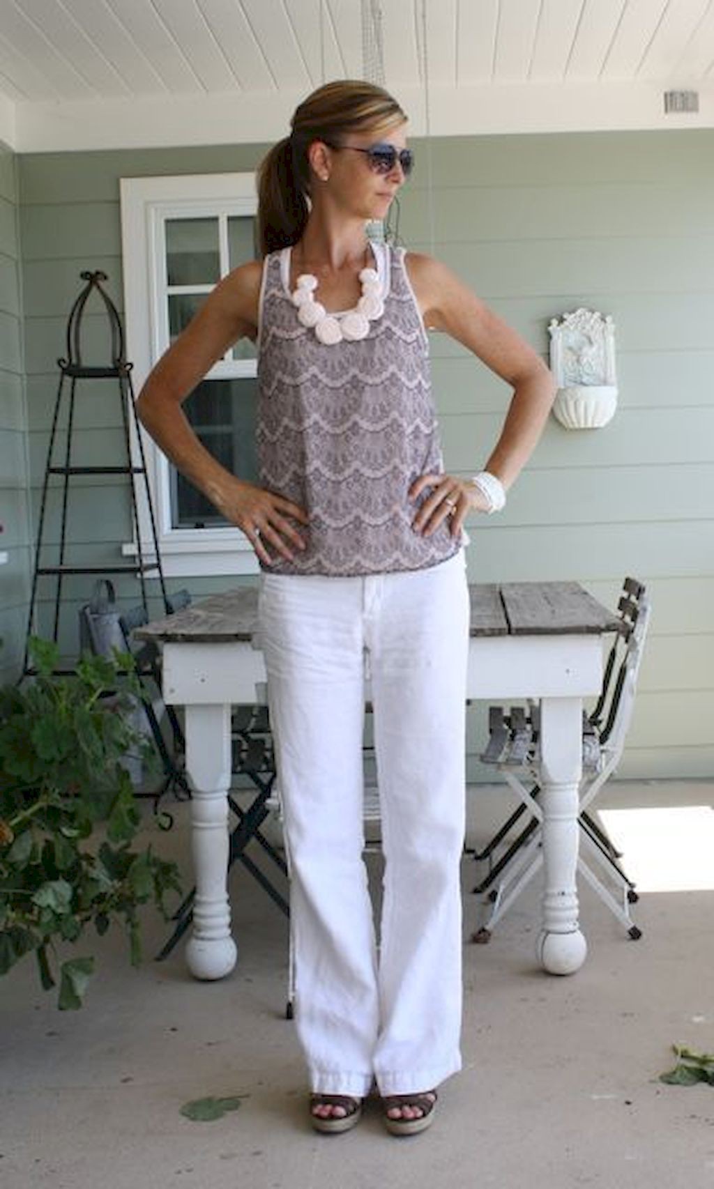 Tops to wear with white linen pants