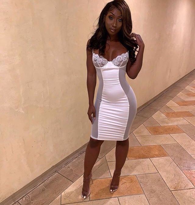 Brown and white outfit instagram with cocktail dress: Cocktail Dresses,  Bodycon dress,  fashion model,  Brown And White Outfit  