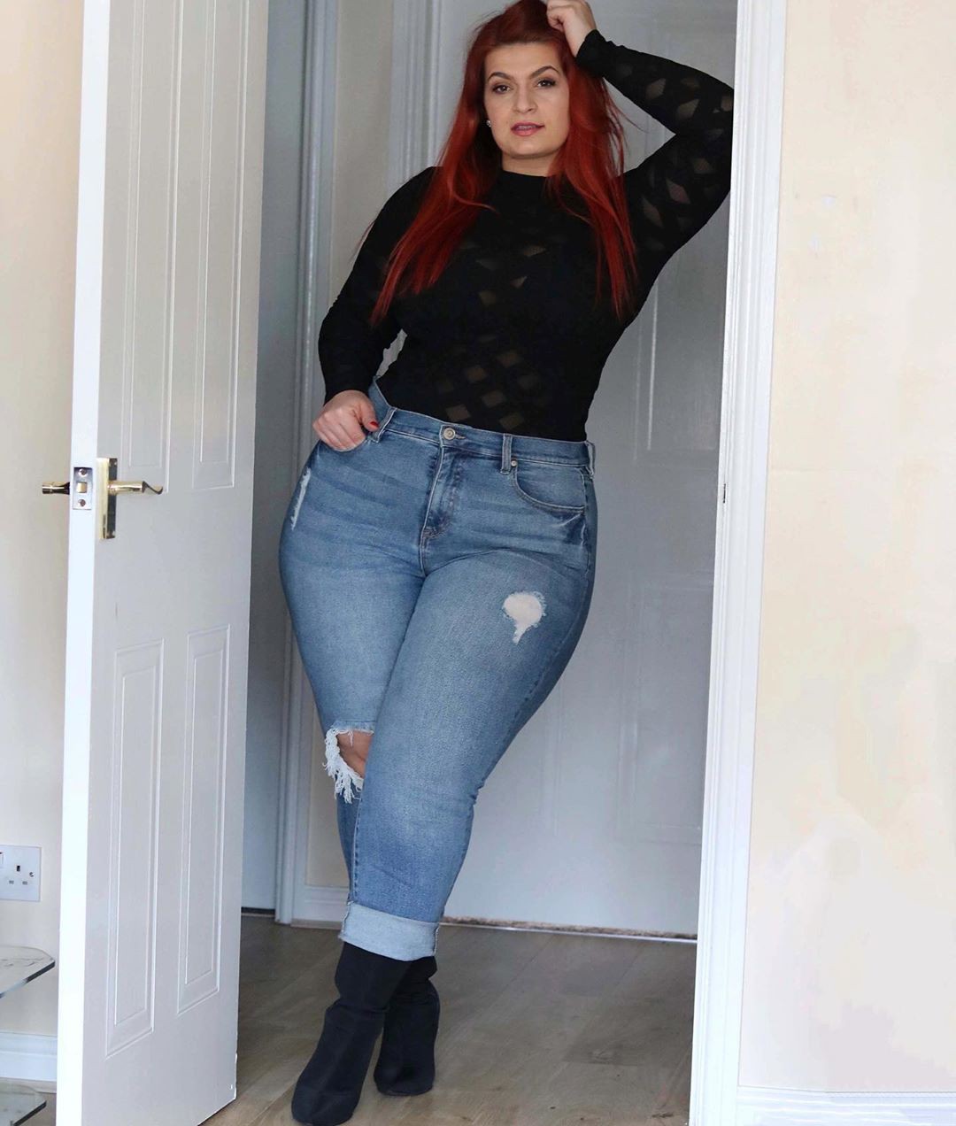 Ioana Chira trousers, denim, jeans classy outfit: Denim,  Hot Plus Size Girls,  Jeans Outfit,  Trousers  