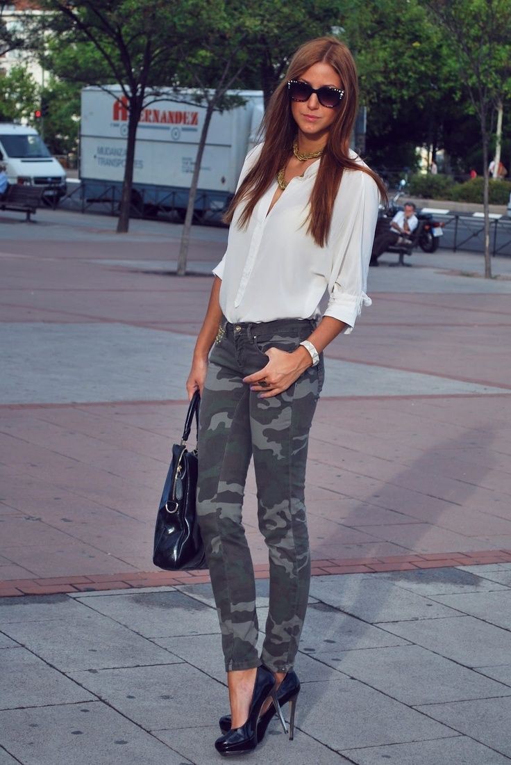 Colour outfit wear camouflage jeans slim fit pants, military camouflage ...