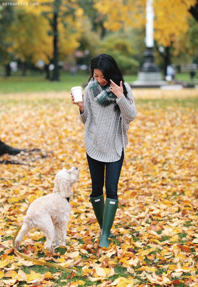 Casual outfits with hunter boots: Petite size,  Dog breed,  Wellington boot,  Street Style,  yellow outfit,  Boot Outfits  