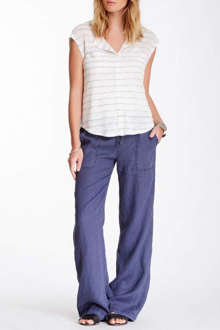 Outfit style with denim, jeans: Linen Pants  