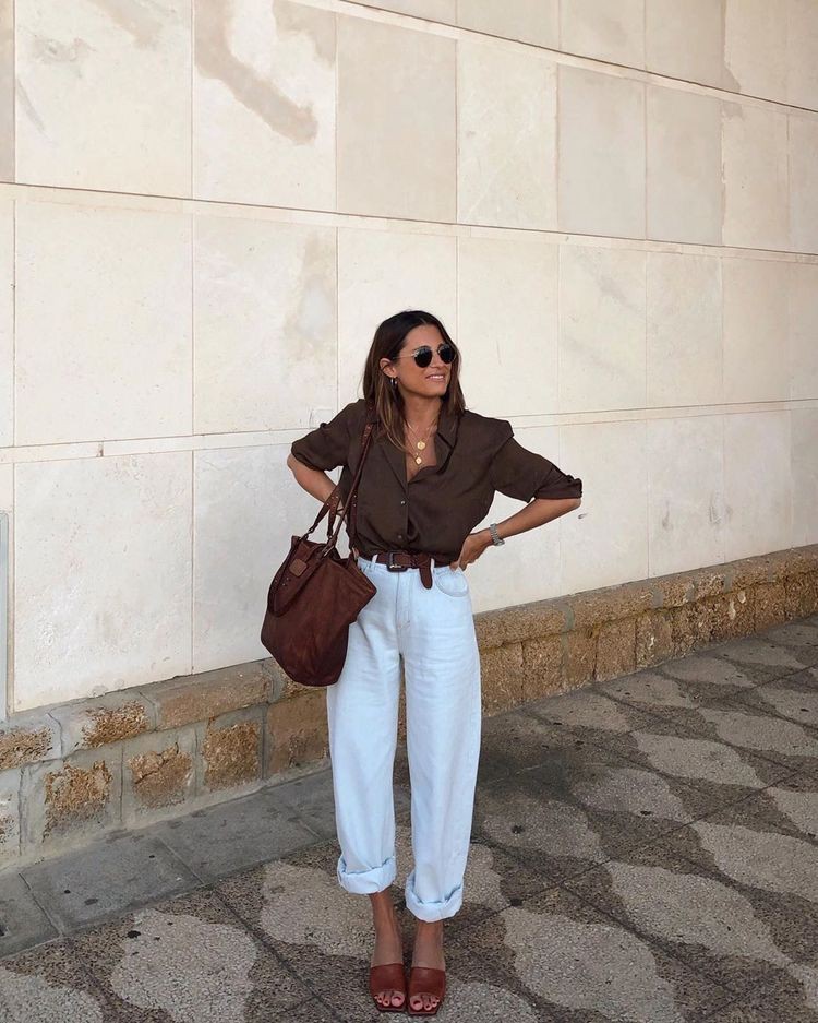 Brown and white colour outfit ideas 2020 with trousers, skirt, jeans ...