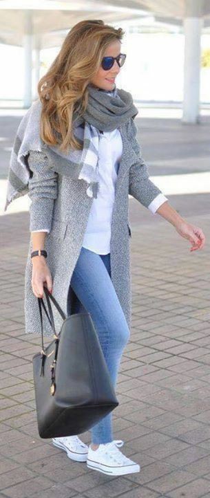 Style outfit casual autumn outfit, street fashion, casual wear: White Outfit,  Street Style,  Travel Outfits  