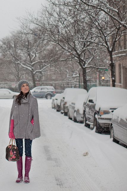 Colour outfit, you must try hunter boots violet hunter boot ltd, wellington boot: winter outfits,  Boot Outfits,  Wellington boot,  Snow boot,  Street Style,  Pink Outfit  