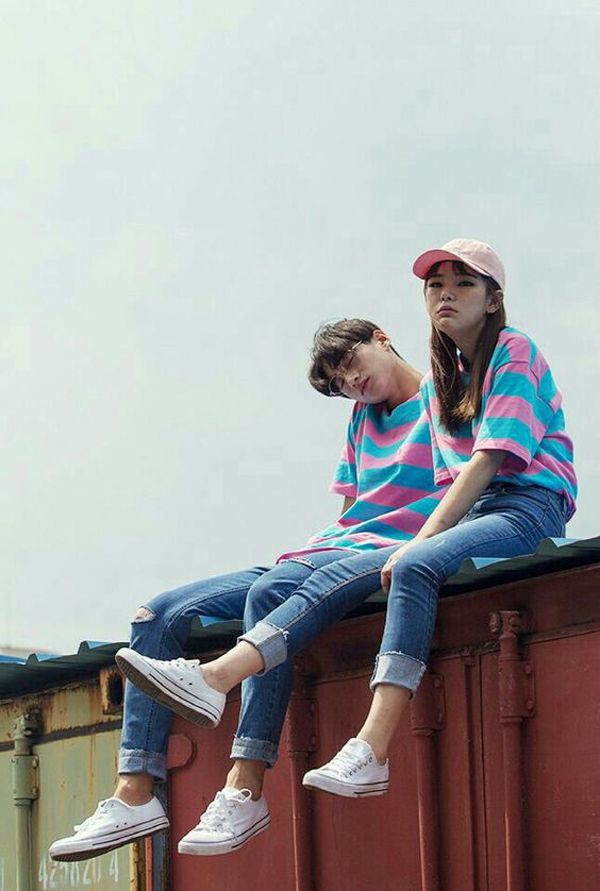 Blue clothing ideas with denim, jeans: Matching Couple Outfits,  Blue Outfit  