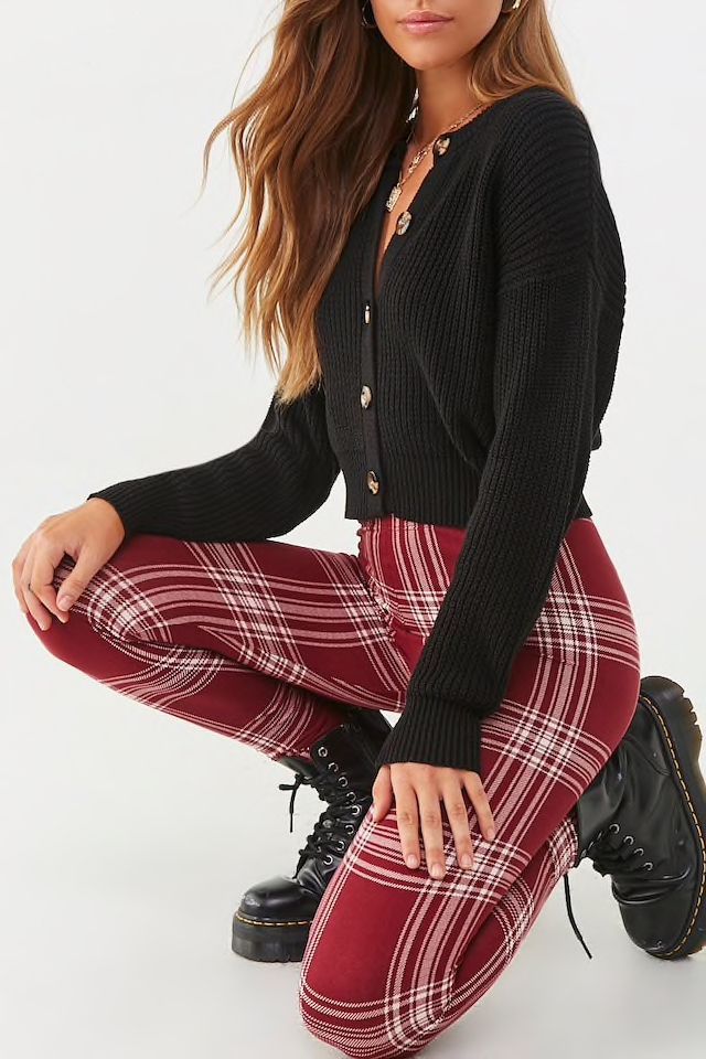 Colour outfit ideas 2020 with leggings, tartan, shirt: Legging Outfits  