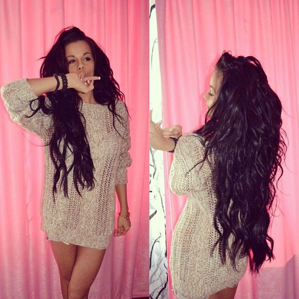 Outfit ideas 2 inches cut off artificial hair integrations, human hair color: Long hair,  Hairstyle Ideas,  Brown hair,  Black hair,  Comfy Outfits,  Purple And Pink Outfit  