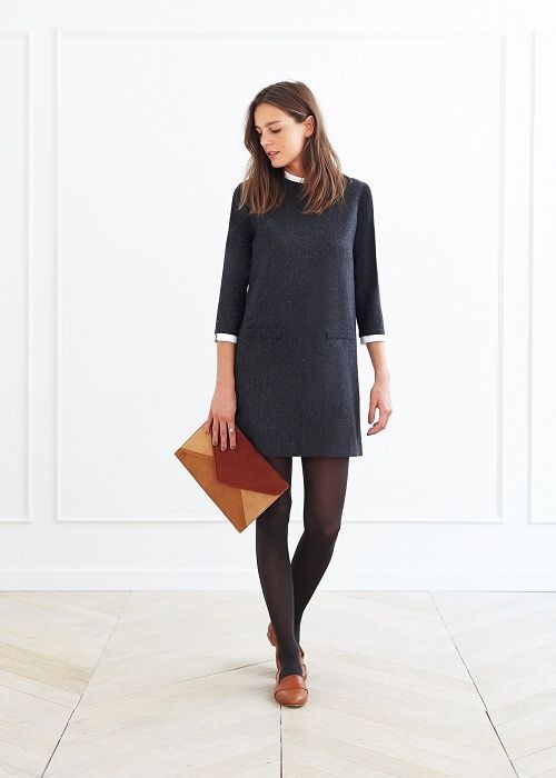 Style outfit robe sezane nico, outfit set, sézane: Outfit Sets,  Brown And Black Outfit,  Jumper Dress  
