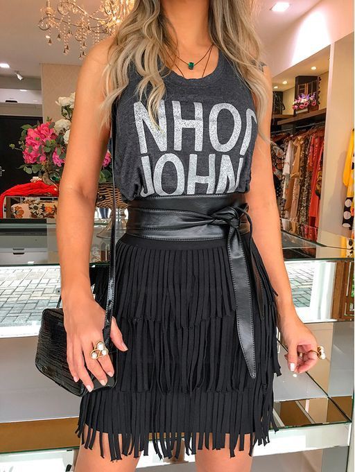 Colour outfit ideas 2020 roupas john john little black dress, sleeveless shirt: Cocktail Dresses,  Sleeveless shirt,  T-Shirt Outfit,  Black Outfit,  Little Black Dress,  Fringe Skirts  