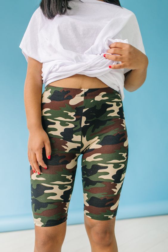 Tour de Camo Biker Shorts: Biker Short  