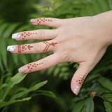 Variety of Cute Ring Henna Stencils: 