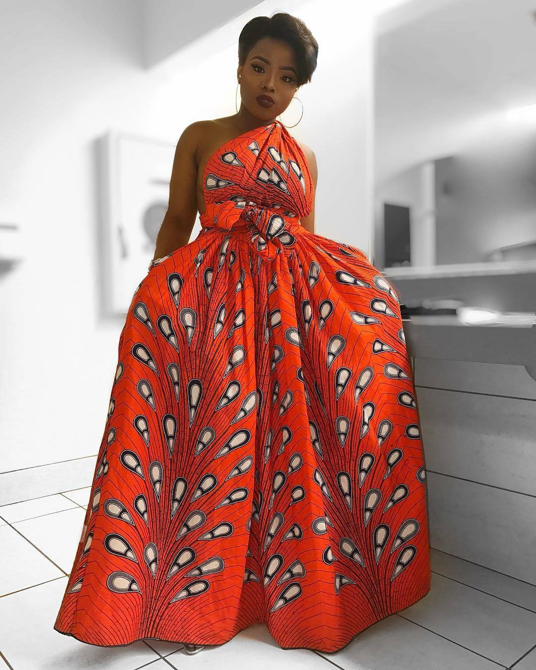 Fabulous Afro-American Attire Design For Woman: Ankara Dresses,  African Clothing,  Ankara Outfits,  Ankara Inspirations,  Printed Dress  