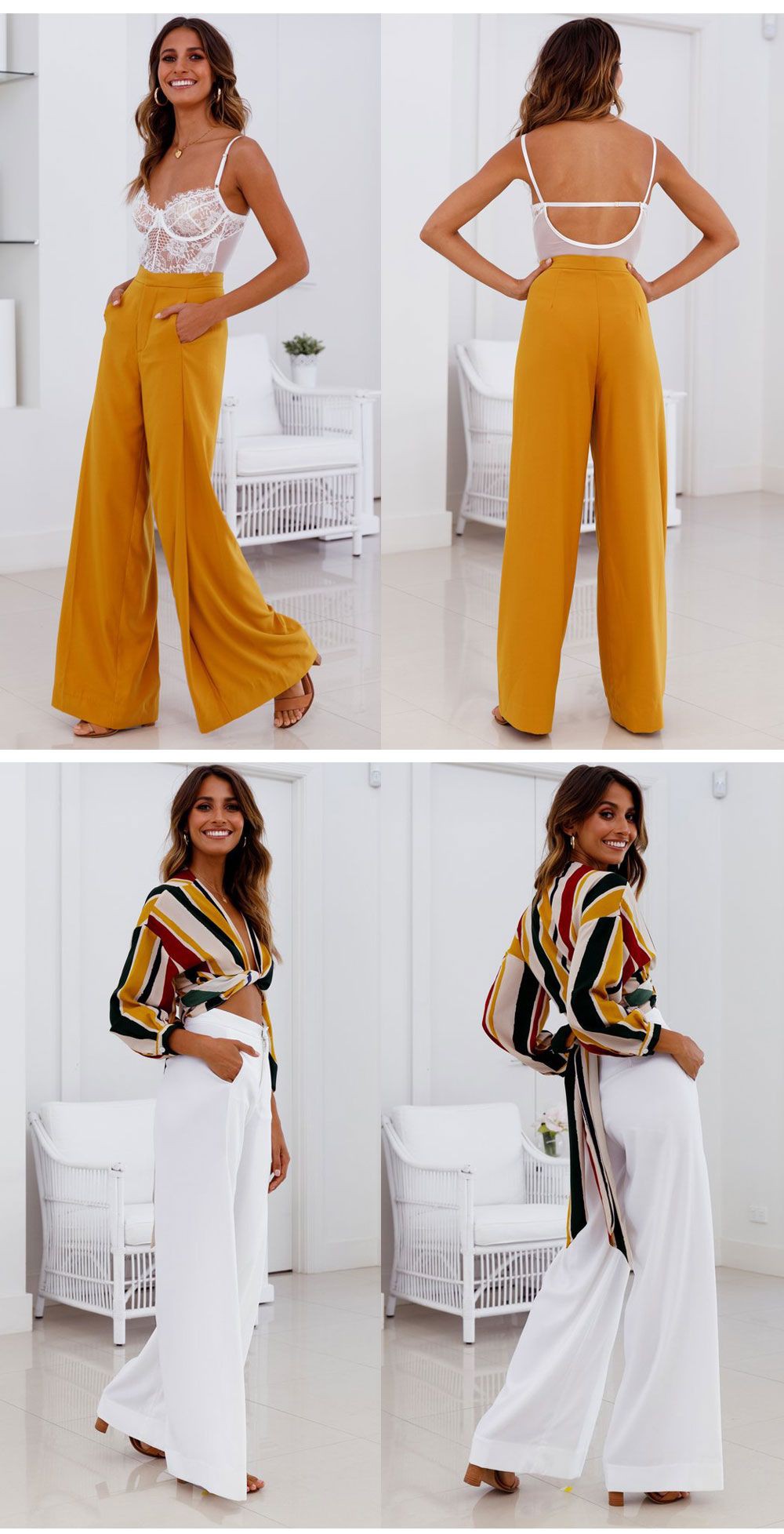 US $15.09 |2018 Women bottom Zip Up Wide Leg Pants Fashion Hight Waist Loose Trousers Chic Streetwear Casual Pants Elegant Female overalls|Pants & Capris|   - AliExpress | Summer Outfit Ideas 2020: Womens clothing,  FASHION,  Outfit Ideas,  summer outfits,  Casual Outfits,  Pants,  Street Outfit Ideas,  Trousers,  Pleated Trousers  
