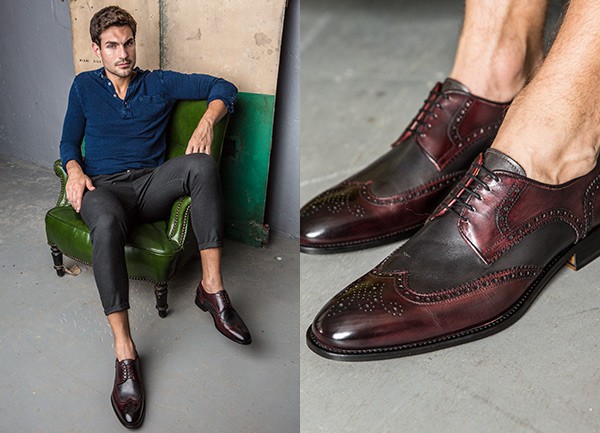 Lace-up Italian Derby Shoes: 