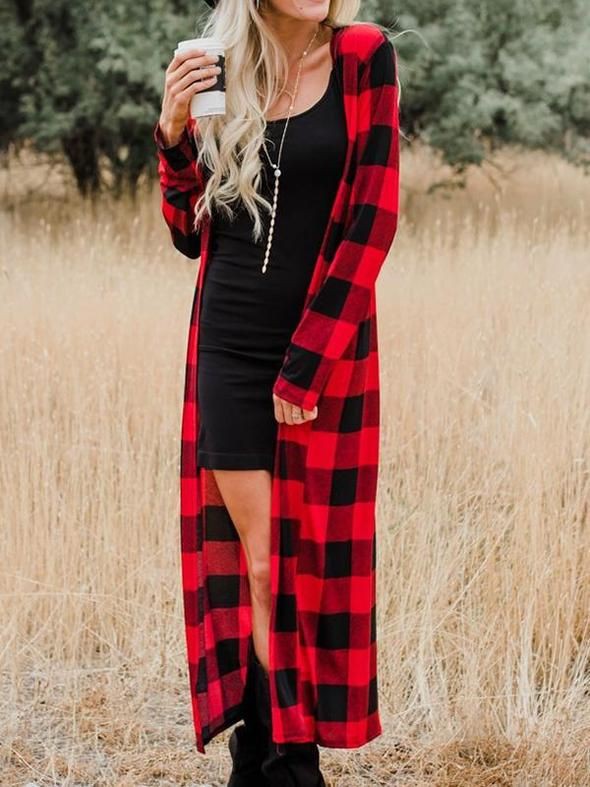 Red vogue ideas with sweater, blouse, tartan | Christmas Outfit Ideas ...
