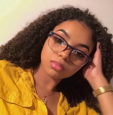 Cute curly hair with glasses ideas .✨?: 