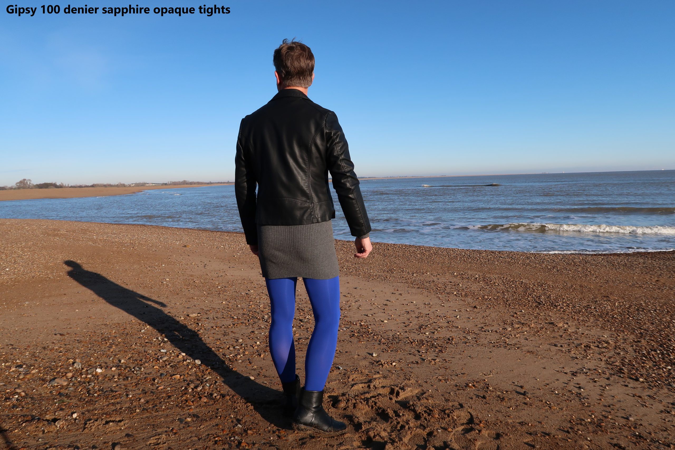 Sapphire blue 100 denier tights: 