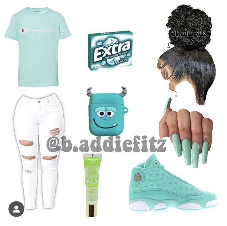 Baddie blue fit: 