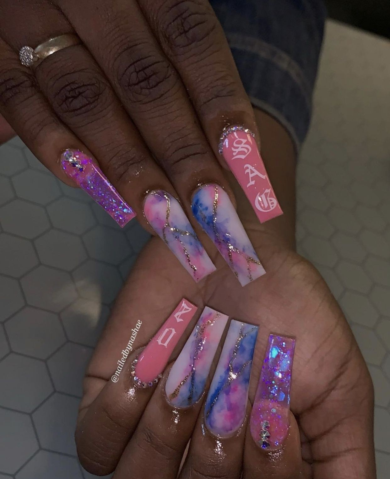 Galaxy like nails!: Pretty Nails  