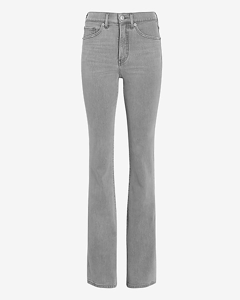 High Waisted Gray Bootcut Jeans | Express: Denim Pants  