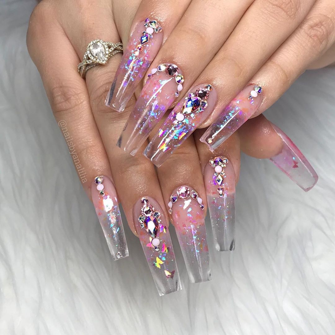 Clear nails: 